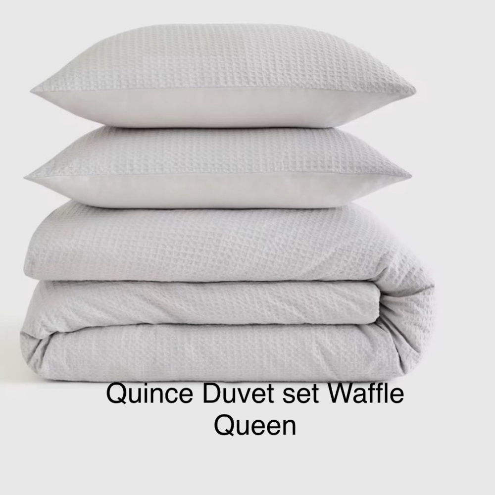 Quince White Duvet Cover Luxurious Bedding